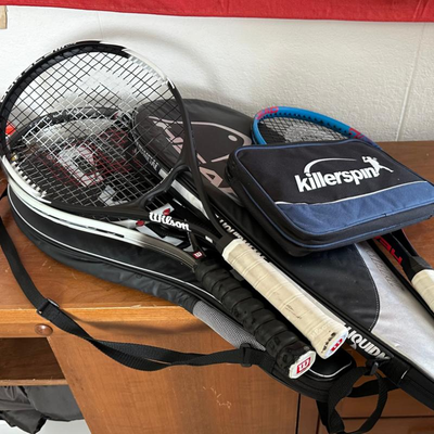 tennis rackets (each)	$10
