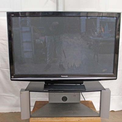 351: Panasonic 50" Plasma HD TV on stand no Remote