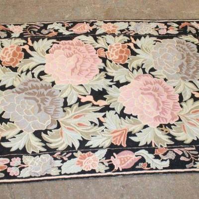 141: Vintage petty point rug approx. 47" x 71"