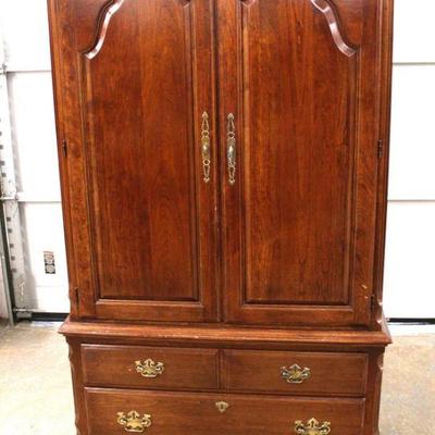 249: Pennsylvania House solid cherry 2 drawer 2 door gentlemen's chest approx. 40" w x 19" d x 66" h