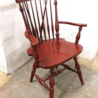 126: Duckloe Brothers Windsor style brace back chair approx. 26