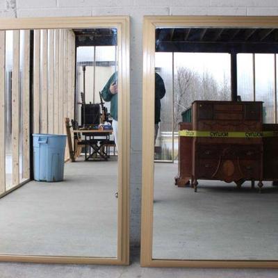 359: Pair of modern design vintage mirrors approx. 35" w x 56" h