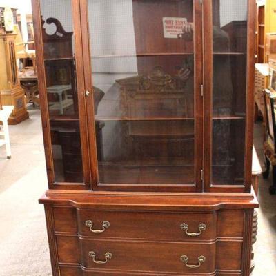 242: Vintage Georgetown Galleries solid mahogany 1 door china buffet approx. 44" w x 17" d x 76" h