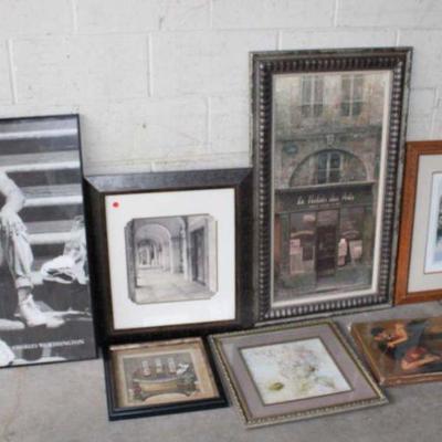 366: 7 pieces of artwork all various sizes