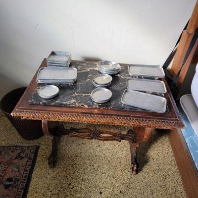 Marble top side table