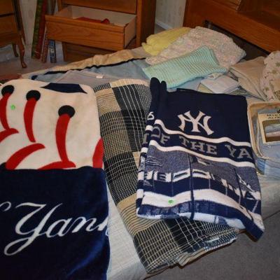 Blankets: Yankees, MicroSilk, baby blankets