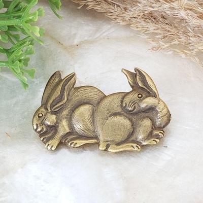 Peabody Essex Museum Brass Bunny pin