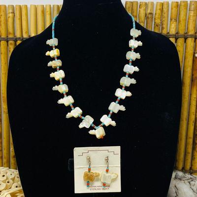  San Domingo Carved Bear Fetish Jewelry Set