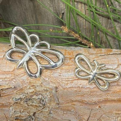 Sterling Butterfly Brooches