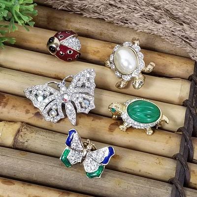 Carolee Crystal studded pins