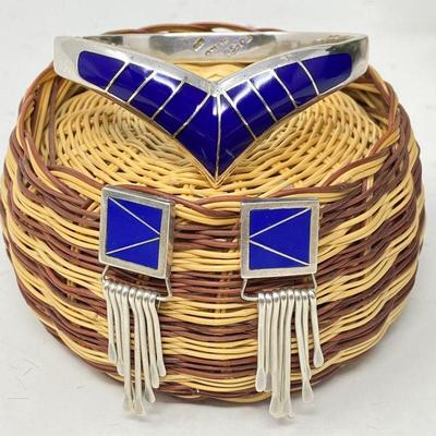 Lapis Lazuli Sterling Silver Bracelet from Mexico