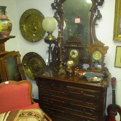 Rococo Victorian Dresser and Mirror