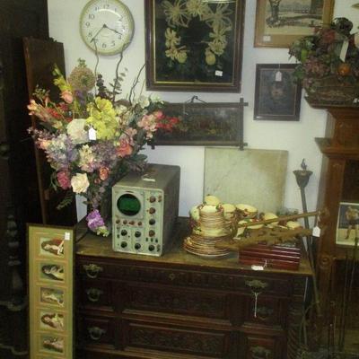 Victorian Dresser, Yarn Art, Wall art