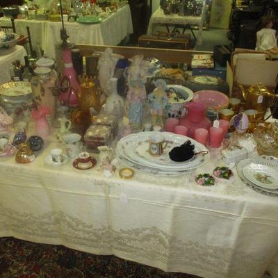 Assorted Pink Glassware and China