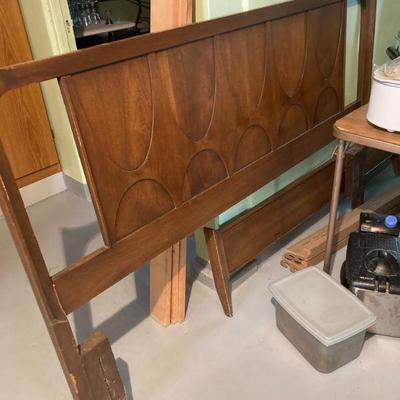 excellent mid century headboard, footboard, and frame