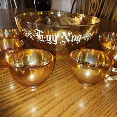 Vintage Egg nog serving set