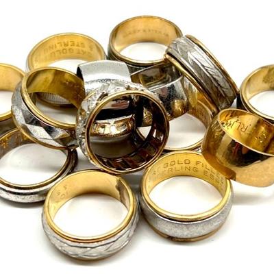 Gold filled and sterling rings 