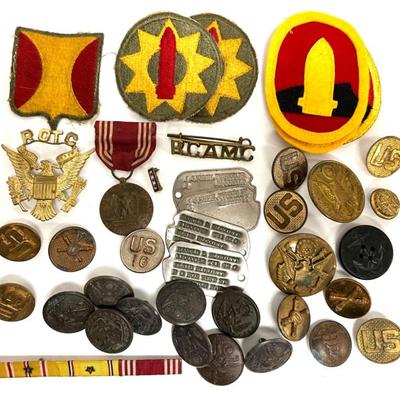 Military Buttons, patches etc 