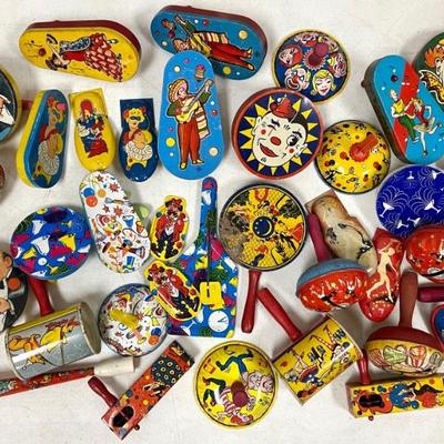 Tin lithograph noise makers 