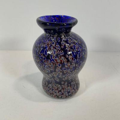 Studio Blown Glass Vase - Signed