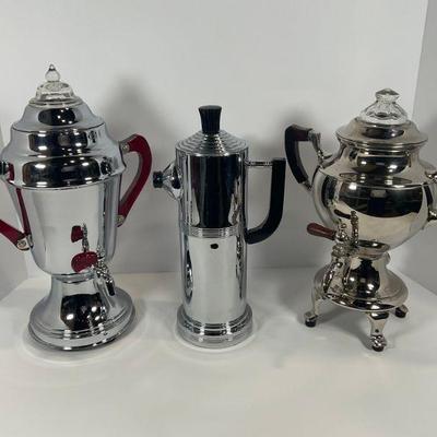 Art Deco Chrome Coffee Pots