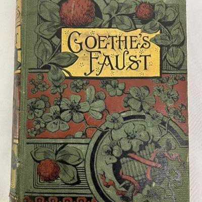 Rare 1880's Victorian Copy of Goethe's Faust in Two Parts Illustrated