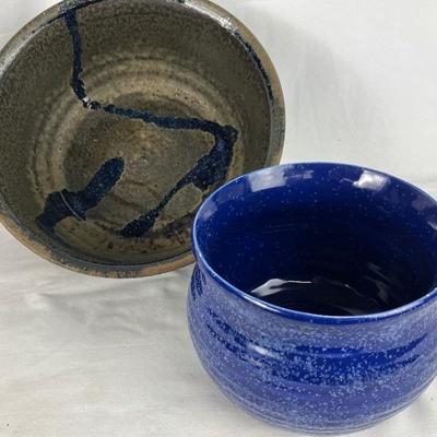 2 Original Studio Pottery Bowls/ Planters