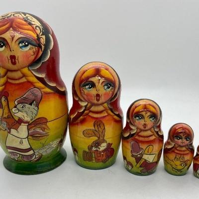 Vintage Russian Nesting Doll (Matryoshka)- Made in Russia