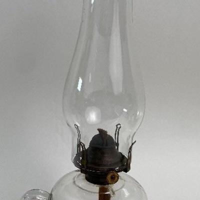 Clear Glass Chimney Oil Lamp - Queen Anne No 1