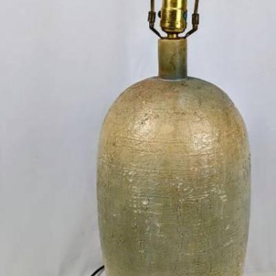 Vintage Sandstone S&M Industries Plaster Beehive Table Lamp
