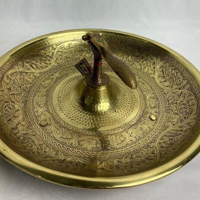 Vintage Tamar Brass Nutcracker Mounted Bowl- Israel