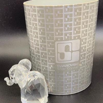 Swarovski Crystal Small Elephant in Original Box