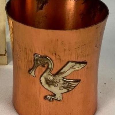 Vintage Sterling Silver & Copper Handwrought Cup by Vicky Peru - 1970's