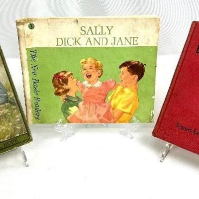 Three Vintage Books - Bobbsey Twins and Sally, Dick and Jane