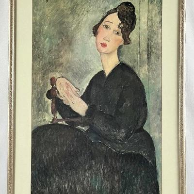 Framed Print: Portrait of DÃ¨die by Amedeo Modigliani - 21
