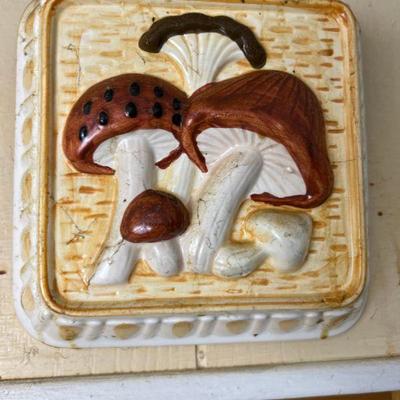 Pair of Mushroom Motif Wall Plaques