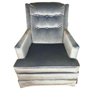 Powder Blue Tufted Armchair