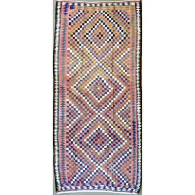 ABC Rugs Kilims Collection Authentic Hand-Knotted Sanandaj Vintage Kilims Natural Wool Seneh Collection Area Kilim 10'4
