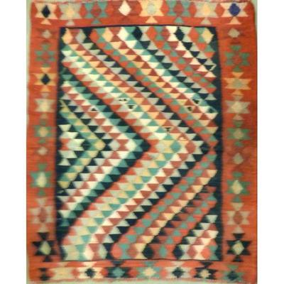 ABC Rugs Kilims Collection Authentic Hand-Knotted Sanandaj Vintage Kilims Natural Wool Seneh Collection Area Kilim 6'7