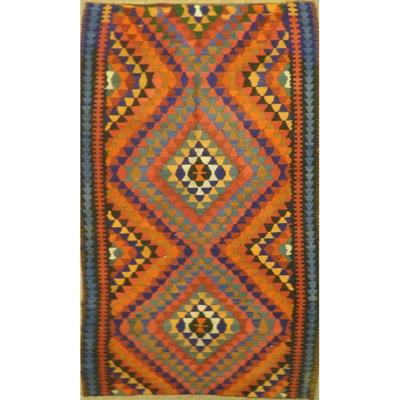 ABC Rugs Kilims Collection Authentic Hand-Knotted Sanandaj Vintage Kilims Natural Wool Seneh Collection Area Kilim 11'6