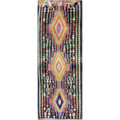 ABC Rugs Kilims Collection Authentic Hand-Knotted Sanandaj Vintage Kilims Natural Wool Seneh Collection Area Kilim 10'3