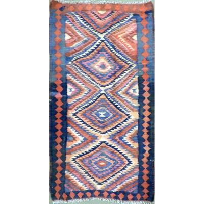 ABC Rugs Kilims Collection Authentic Hand-Knotted Sanandaj Vintage Kilims Natural Wool Seneh Collection Area Kilim 7'2" X...