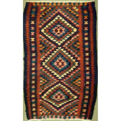 ABC Rugs Kilims Collection Authentic Hand-Knotted Sanandaj Vintage Kilims Natural Wool Seneh Collection Area Kilim 11'4
