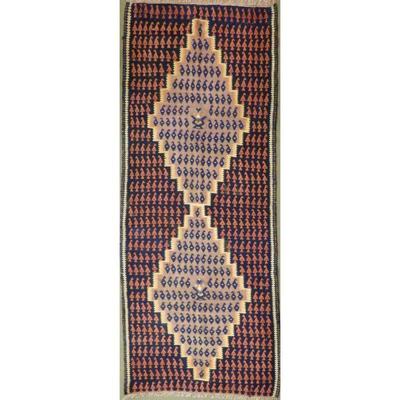 ABC Rugs Kilims Collection Authentic Hand-Knotted Sanandaj Vintage Kilims Natural Wool Seneh Collection Area Kilim 8'8" X...