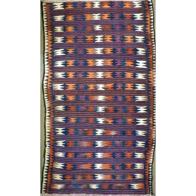 ABC Rugs Kilims Collection Authentic Hand-Knotted Sanandaj Vintage Kilims Natural Wool Seneh Collection Area Kilim 9'1" X...