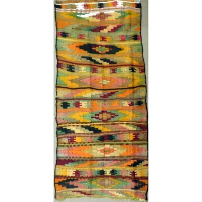 ABC Rugs Kilims Collection Authentic Hand-Knotted Sanandaj Vintage Kilims Natural Wool Seneh Collection Area Kilim 6'10" X...