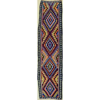 ABC Rugs Kilims Collection Authentic Hand-Knotted Sanandaj Vintage Kilims Natural Wool Seneh Collection Area Kilim 10'1" X...