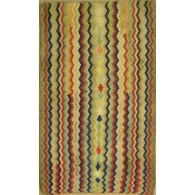 ABC Rugs Kilims Collection Authentic Hand-Knotted Sanandaj Vintage Kilims Natural Wool Seneh Collection Area Kilim 9'5