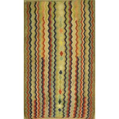 ABC Rugs Kilims Collection Authentic Hand-Knotted Sanandaj Vintage Kilims Natural Wool Seneh Collection Area Kilim 9'5" X...