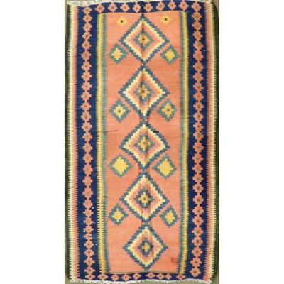 ABC Rugs Kilims Collection Authentic Hand-Knotted Sanandaj Vintage Kilims Natural Wool Seneh Collection Area Kilim 7'4" X...